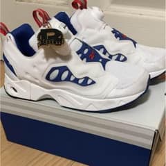 【美品】インスタポンプフューリー  リーボック 白 青のサムネイル