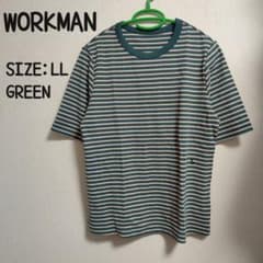WORKMAN ◇ 멀티 리브 T 셔츠 ◇ 테두리 ◇ 그린