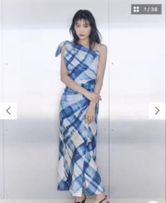 ★Lagunamoon★チェックドレープワンピースのサムネイル