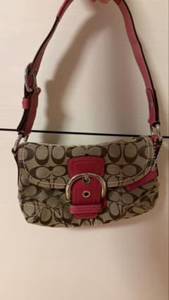 COACH シグネチャー ミニ ショルダーバッグ ピンクのサムネイル