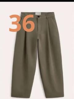 ZARA スタジオニコルソン プリーツパンツ 36サイズ ベージュ系のサムネイル