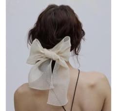 Ameri TRESSE mesh ribbon chouchou - メルカリ