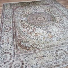 Y3248 中国シルク絨毯 シルク100% 手織り150段 大判3m越え - メルカリ