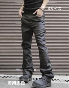 Rickowens似　Sサイズ ワックスブーツカットフレアデニムのサムネイル