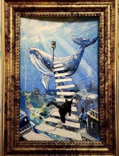 絵画　幻想夜空　micchan作 絵画 幻想夜空 micchan作 - メルカリ