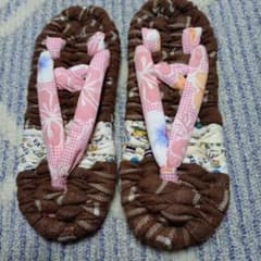 訳あり　ハンドメイド　布ぞうり布草履　25cm 27番のサムネイル