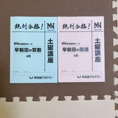 早稲田アカデミー NN志望校別コース 早稲田の算数・国語 9月 - メルカリ