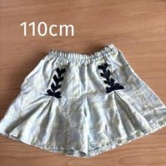 110cm キュロット 綿100% チェック柄 女の子 夏服 リボン付きのサムネイル