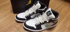 Air Jordan ハイカットスニーカー ホワイト/ブラック/グリーンのサムネイル