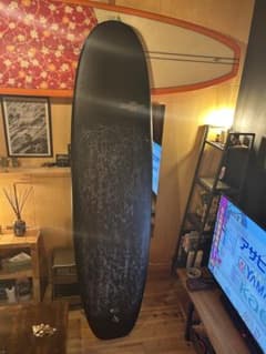 ブラックマーブルサーフボード 7'0