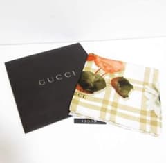 未使用】GUCCIグッチ100%シルク スカーフ ポピー柄≒88cmx88cm - メルカリ