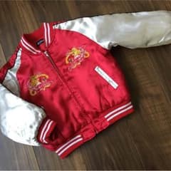 ちょうちょ様専用キッズ赤スタジャンのサムネイル