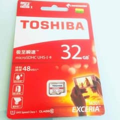 値下げ 東芝 microSD 32GB microSDHC Class10超高速のサムネイル