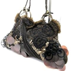 希少】Jamin Puechハンドバッグ スパンコール刺繍 パーティーバッグ 