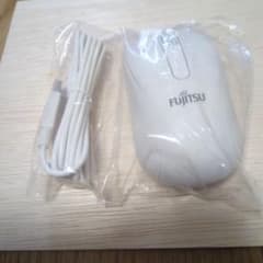 FUJITSU 有線マウス 本体 ホワイト - メルカリ