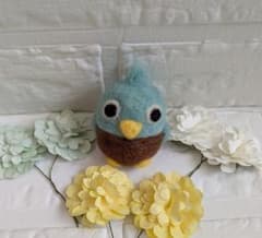 羊毛フェルト 小鳥 ハンドメイド ほほ〜村の住民　ほほ〜ドリのサムネイル