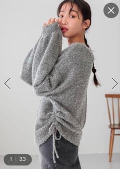 LOWRYS FARM ブークレドロストニットプルオーバー グレーのサムネイル