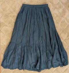 【美品】ニコアンド　ロングスカート　フリーサイズ　ブルー　青　ネイビーのサムネイル