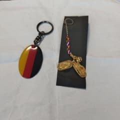ドイツ国旗 キーホルダー ＆ ビーチサンダル ストラップ 2点セットのサムネイル