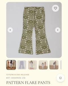 Semon PATTERN FLARE PANTS FLOWER 90のサムネイル