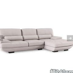 ニトリ トレビソ レザーテックス Lタイプ　プラチナグレー レザー カウチソファ ニトリ トレビソ レザーテックス Lタイプ プラチナグレー レザー