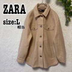 ザラ CPOジャケット シャツブルゾン EUR /USA M ベージュ L