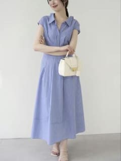 【新品】FRAY I.D 2wayネック　シャツワンピース　ブルーストライプ 新品】FRAY I.D 2wayネック シャツワンピース ブルーストライプ - メルカリ