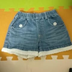 値下げしました。サンカンシオン　デニムショートパンツ95のサムネイル