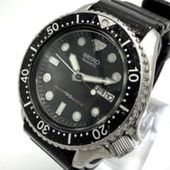 稼動】 レア SEIKO ダイバーズウォッチ 腕時計 黒文字盤 150m - メルカリ