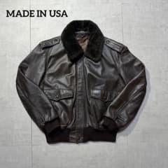 90s USA製 レザーフライトジャケット 2way 本革 g-1 a-2 - メルカリ