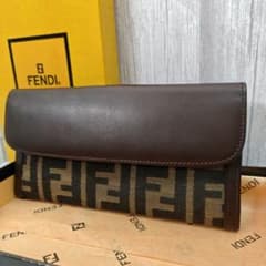 美品FENDI フェンディ ズッカ柄 レザー×キャンバス 長財布 - メルカリ