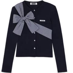 CRANK Ribbon Tide Knit Cardigan ブラック - メルカリ