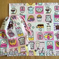 給食袋＆ナフキン(女の子用)のサムネイル