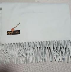 レア✨ ロロピアーナ 大判ストール ロゴ 刺繍 カシミヤ100 水色 - メルカリ