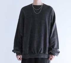 LILL ビンテージ加工 スウェット ブラックのサムネイル