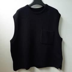 【ミヨタン様】　軽くて型崩れしにくいニットベスト　男女兼用　S／M  ブラックのサムネイル