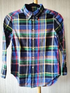 POLO　ポロ　ラルフ　ローレン　キッズ　長袖　シャツ　チェック柄　マルチカラー