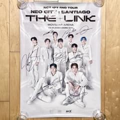 NCT127 친필 사인들이 대형 포스터 THE+LINK SANTIAGO