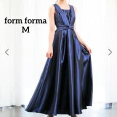 美品　フォルムフォルマ　ロングドレス　M　演奏会　Aライン　ネイビー 美品 フォルムフォルマ ロングドレス M 演奏会 Aライン ネイビー