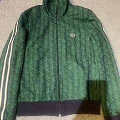 ラコステ　緑　モノグラムジャガードジャージ　トラックジャケットのサムネイル