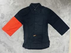 DIRK BIKKEMBERGS 半袖シャツ ネイビー オレンジ - メルカリ