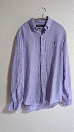 Polo Ralph Lauren リネン長袖シャツ パープル Mのサムネイル