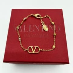 新品未使用！送料込み☆VALENTINO☆Vロゴ クリスタル ブレスレット 