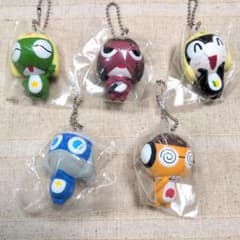 ケロロ軍曹☆ ふにゅふにゅケロロ キーホルダー 5種セット【希少