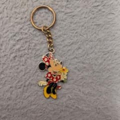 ミニーマウス 花 キーホルダー