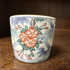 佐藤走波(六代)染錦. 桜竹垣文. 蕎麦猪口 - メルカリ