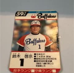 プロ野球カード 近鉄バファローズ 昭和59年度 鈴木 啓示 背番号1