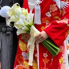 【ほぼ新品】ブライダルブーケ❤︎カラーブーケ❤︎アーティフィシャルフラワー・造花のサムネイル