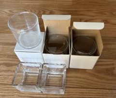 ガラス容器 四角形 円形タイプ（蓋付き）のサムネイル