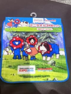 万博　ハイジ　アルプスの少女ハイジ　ミャクミャク　コラボ　ハンカチ　３枚セットのサムネイル